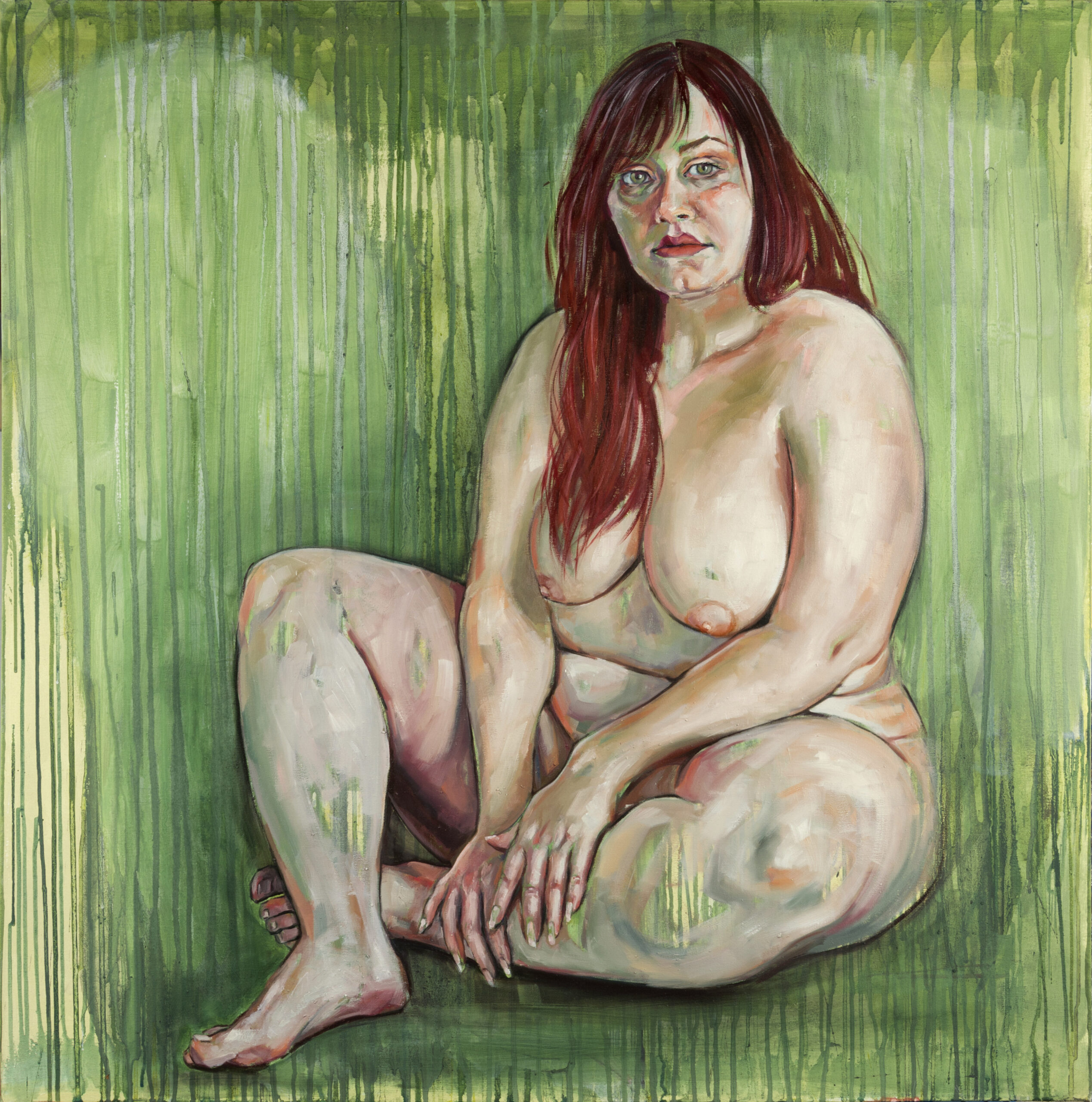 “Isabella” olio e acrilico su tela cm 100×100 2023